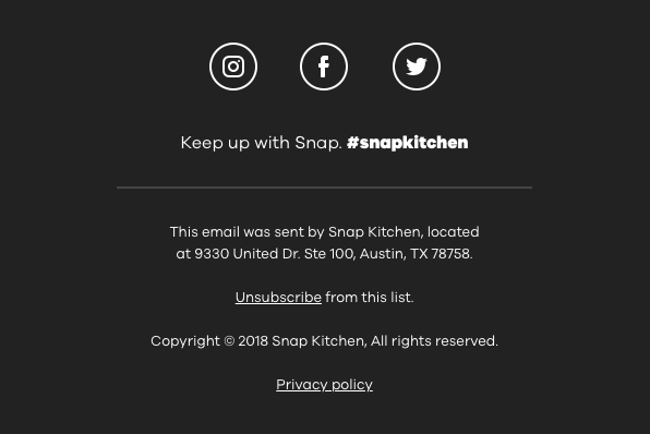 newsletter footer