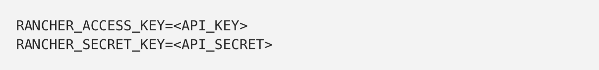 api key rancher
