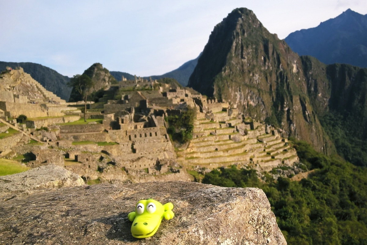 krokodíl Dandy na Machu Picchu
