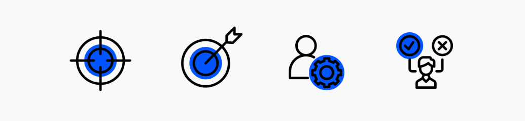 business intelligence analytics benefits icons