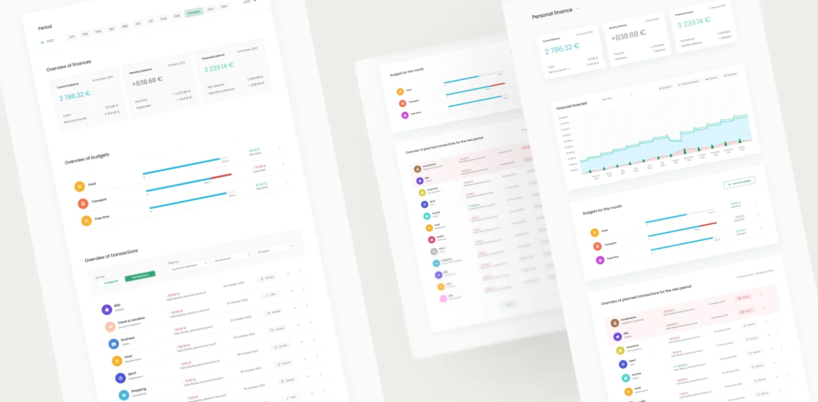Finappie System Screens