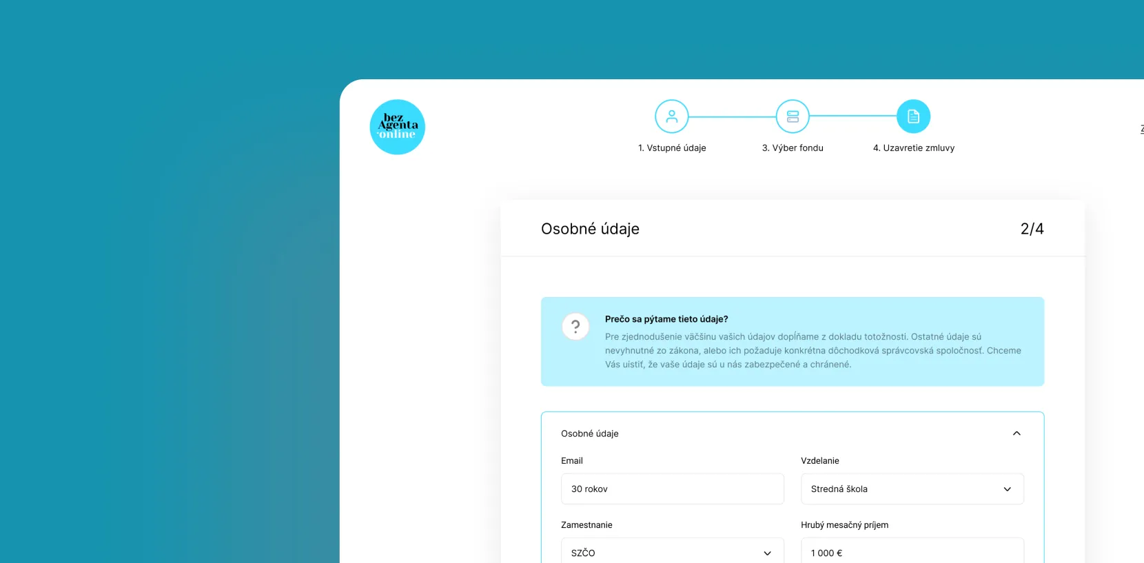 bezAgenta calculator developed by Touch4IT