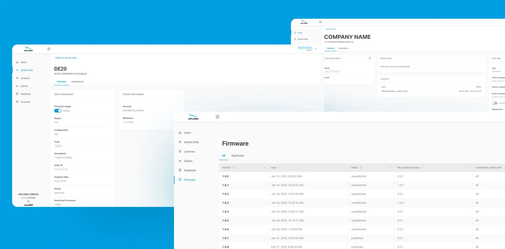 Diplomat Dental Software Backoffice