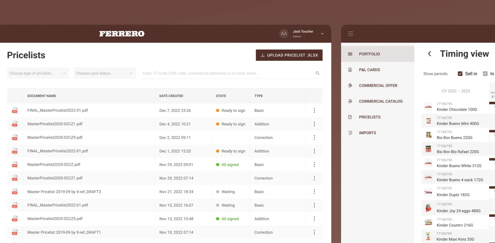 Ferrero - Product Management System by Touch4IT