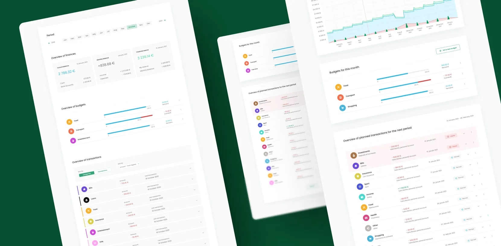 Finappie System Screens