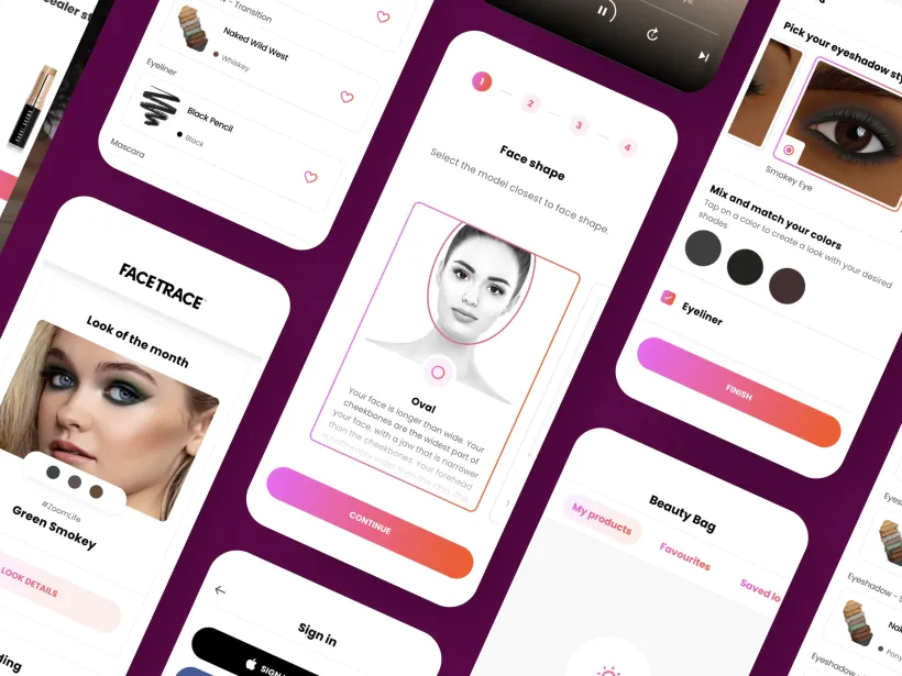 FaceTrace AR Beauty App