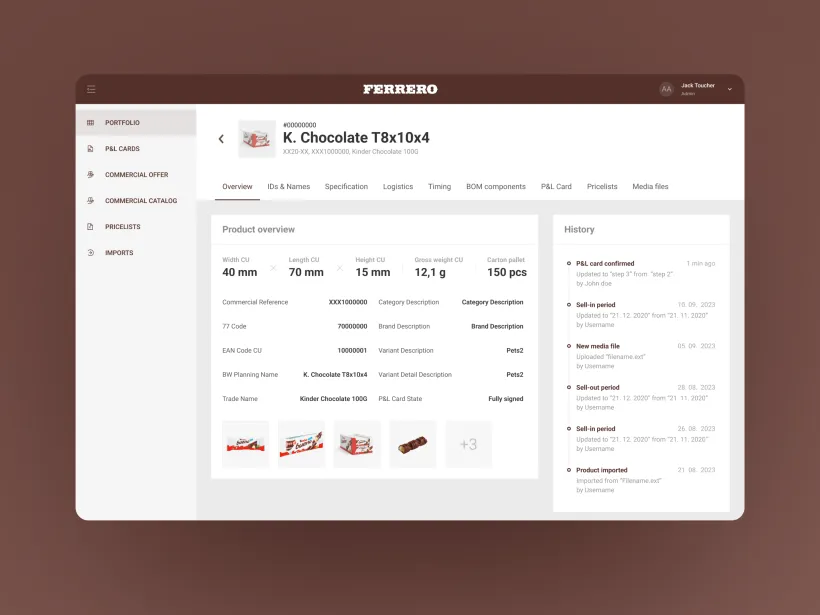 Ferrero - Product Management System by Touch4IT